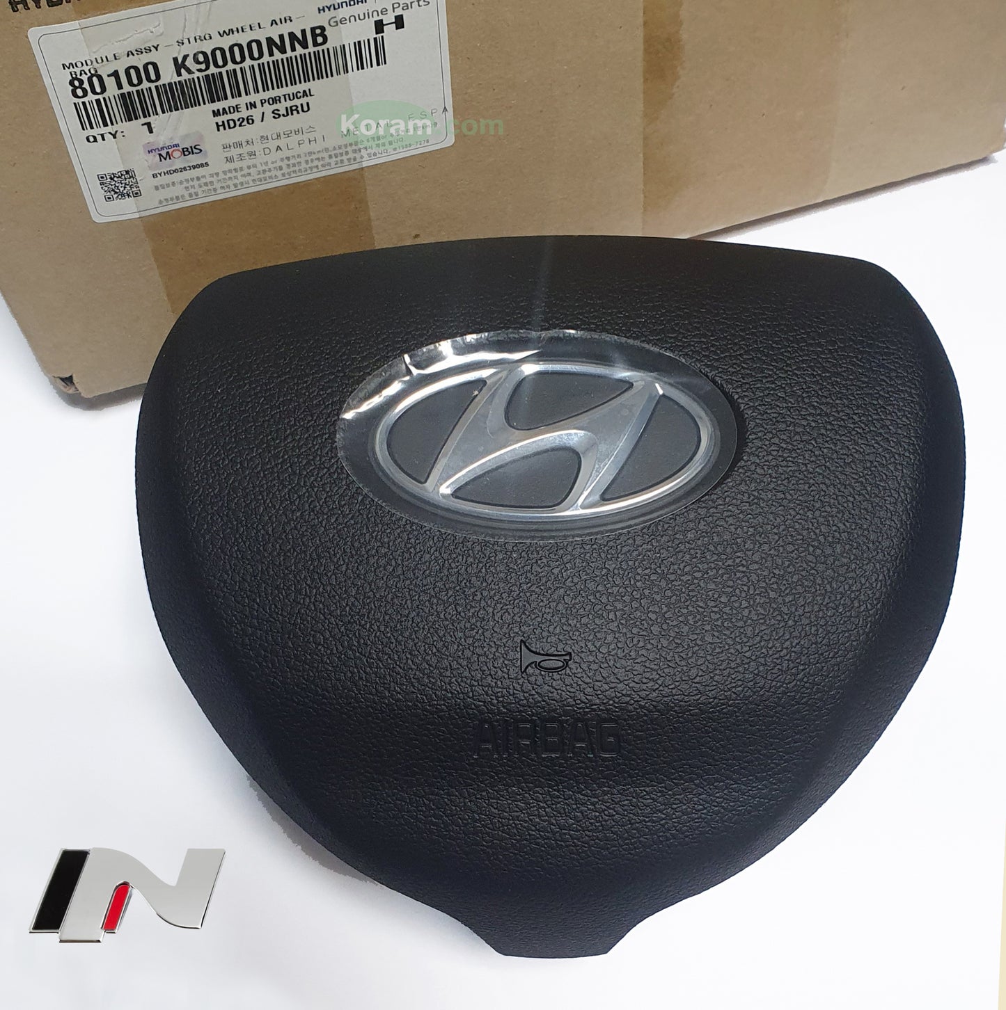 80100-K9000NNB  2019-2022 Hyundai Veloster N driver side steeing wheel airbag