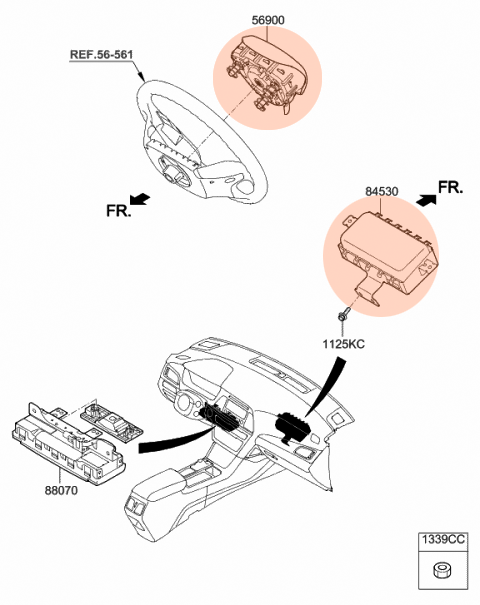 2020-2021-2022 Hyundai Palisade steering wheel 80100-S8500NNB+passenger airbag  ,New Original OEM