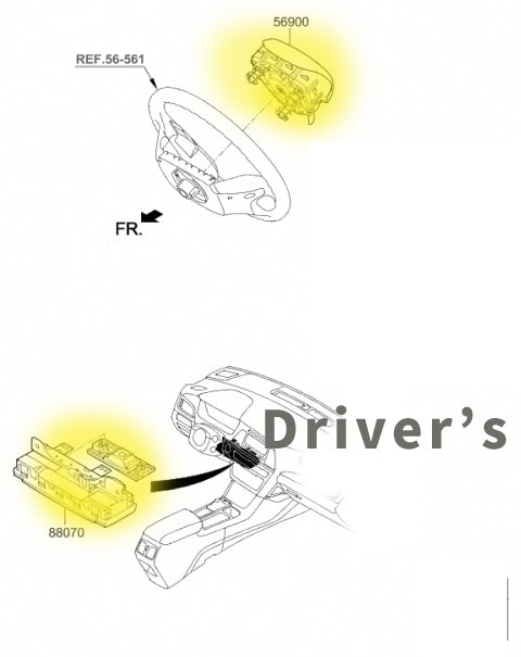 2018-2019 Hyundai sonata 2.4L Steering Wheel 80100-C1500Try & Knee Airbag  Set Brand New Original
